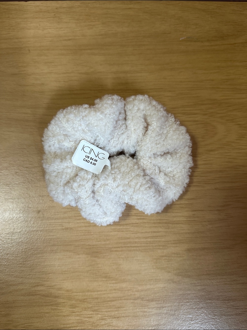 Icing Soft Teddy Faux Sherpa Hair Scrunchie